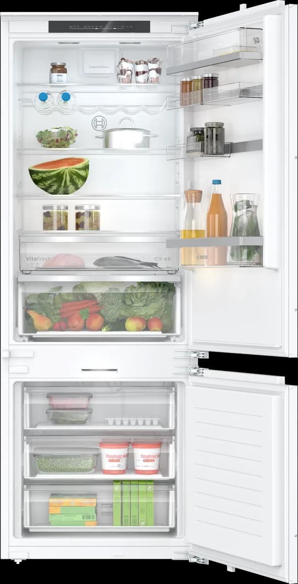 Bosch встраиваемый холодильник с нижней морозильной камерой 193.5 x 70.8 см, плоская петля
