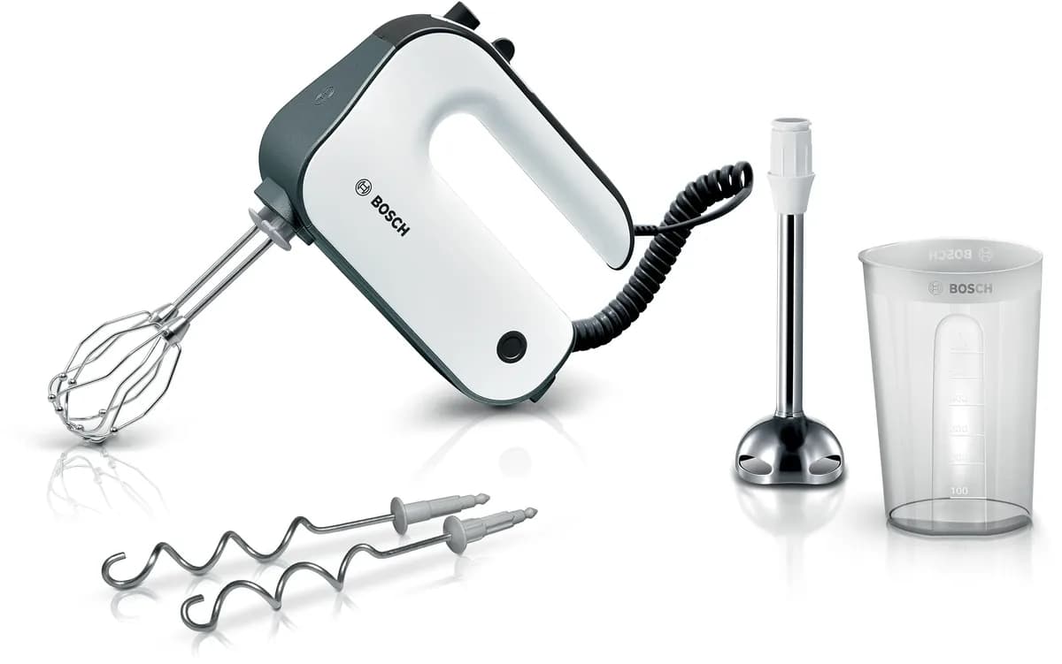 Bosch миксер MFQ4 850 Вт Белый, темно-серебристый
