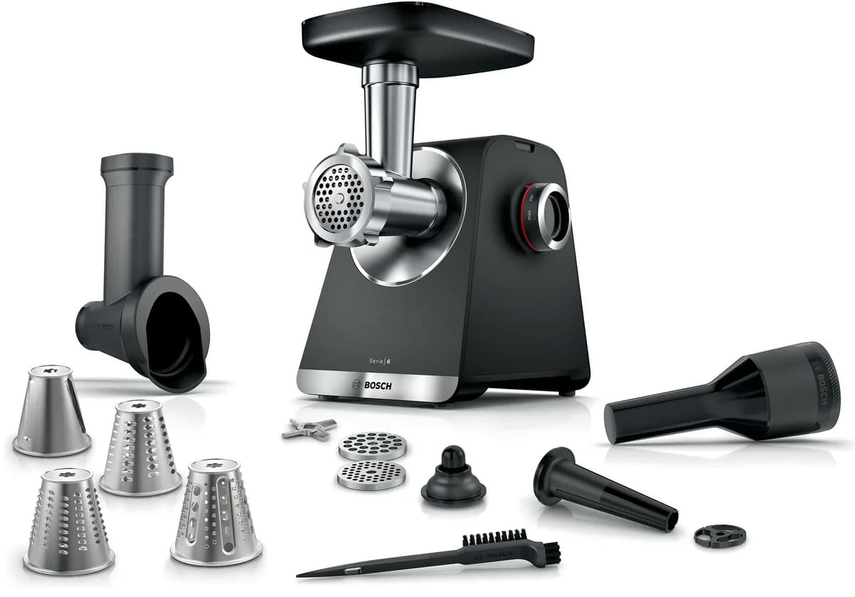 Bosch мясорубка MultiPower 2100 Вт Черный, серебристый металлик