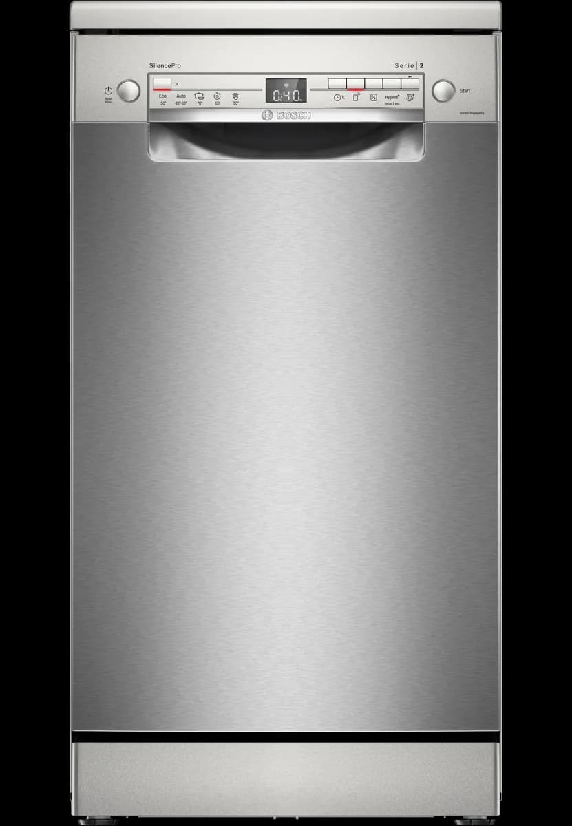 Өзүнчө турган идиш жуугуч машина Bosch 45 см оңой тазаланган дат баспас болот