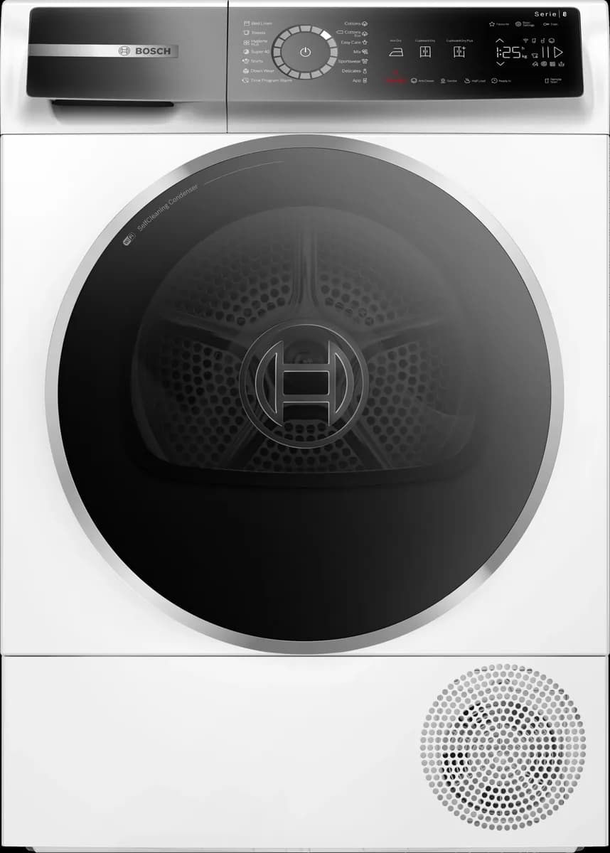 Сушильная машина с тепловым насосом Bosch 9 кг, белая