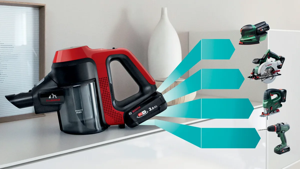 Bosch аккумуляторный пылесос Unlimited 7 ProAnimal, красный