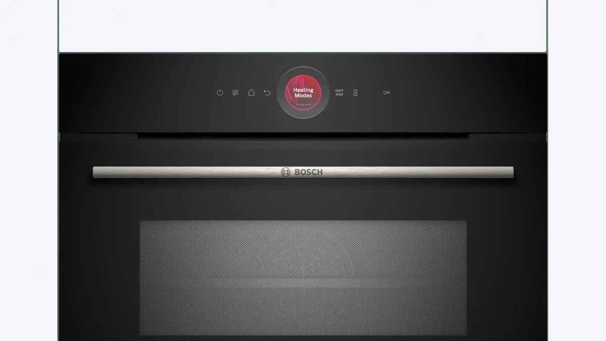 Встраиваемый компактный духовой шкаф с микроволнами Bosch, 60 x 45 см, черный