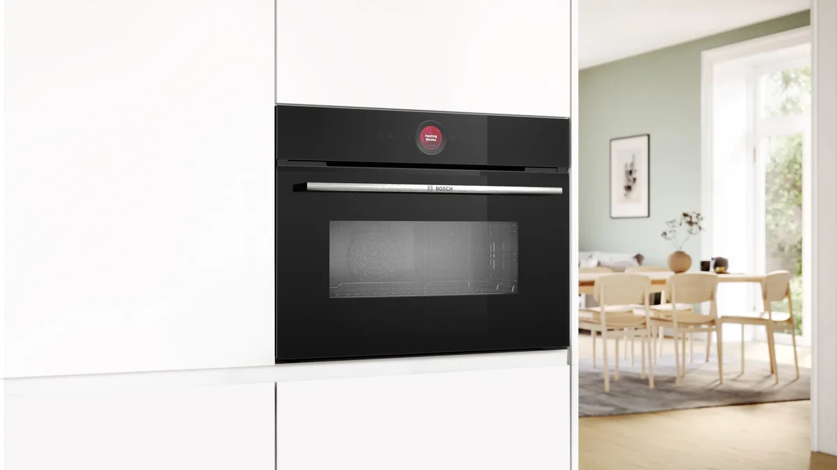 Встраиваемый компактный духовой шкаф с микроволнами Bosch, 60 x 45 см, черный