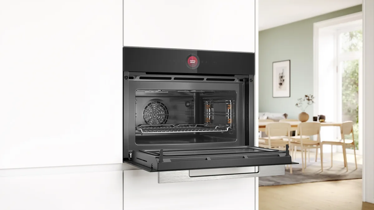 Встраиваемый компактный духовой шкаф с микроволнами Bosch, 60 x 45 см, черный