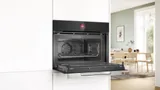 Встраиваемый компактный духовой шкаф с микроволнами Bosch, 60 x 45 см, черный