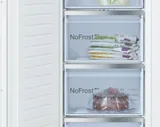 Bosch встраиваемый морозильник 177.2 x 55.8 см, No Frost, плоская петля