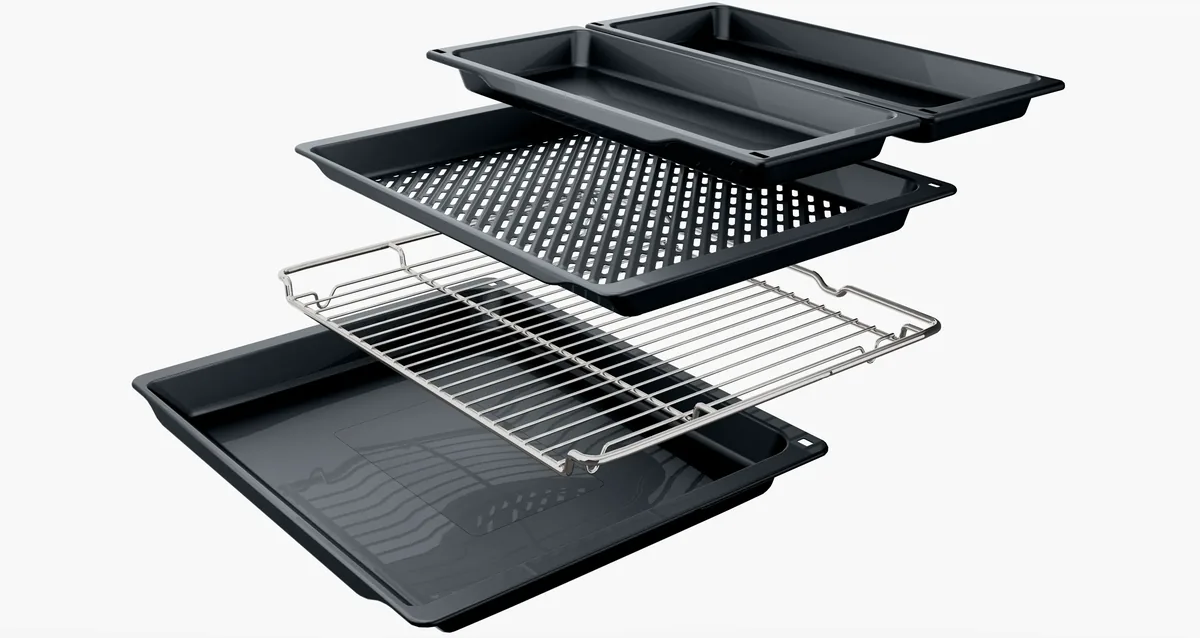 Орнотулуучу электр духовка Bosch, 60 x 60 см, кара