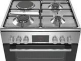 Отдельностоящая комбинированная плита Bosch, Серия 6, нержавеющая сталь