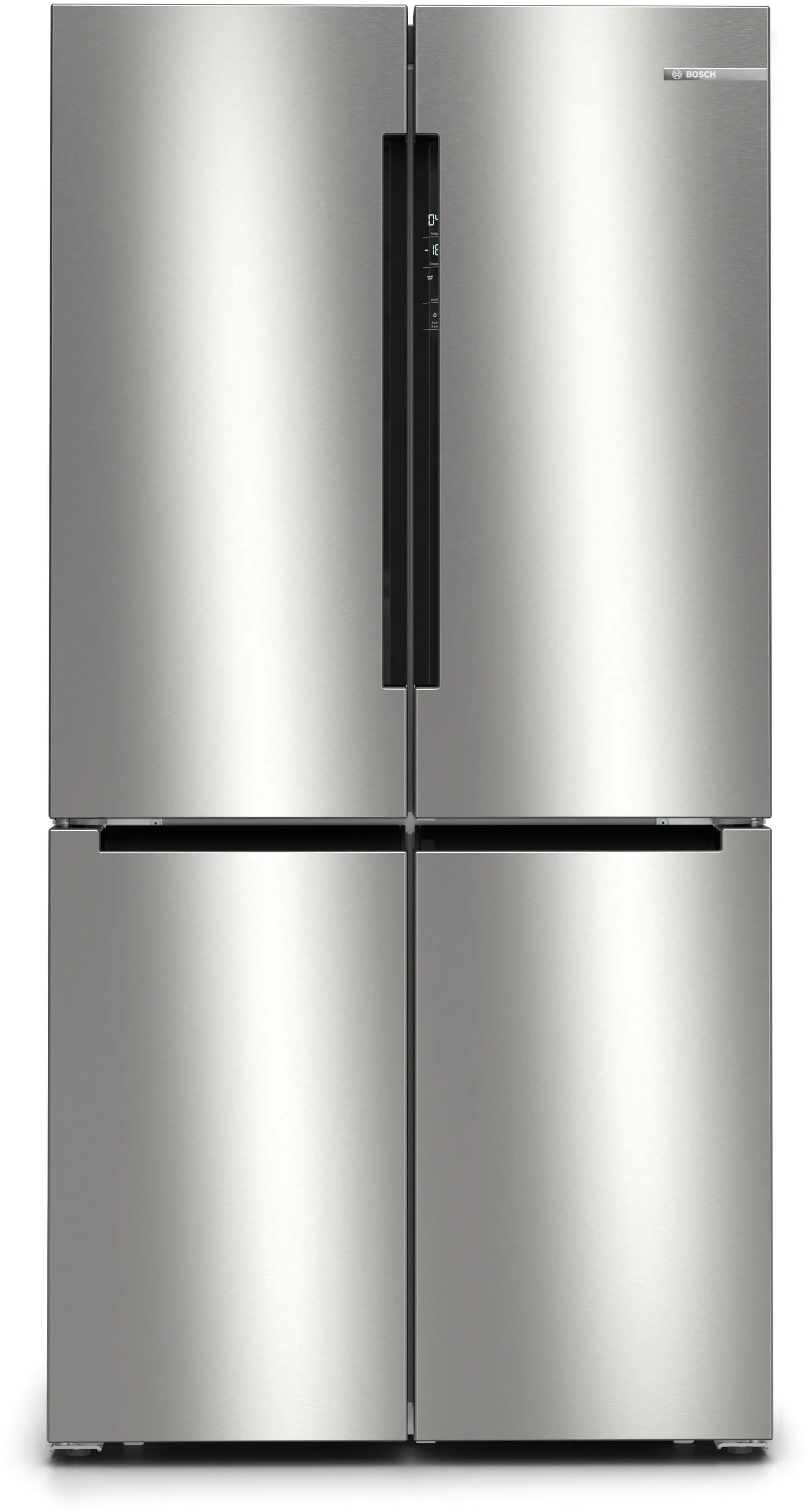 French Door Bottom freezer, multi door 183 x 90.5 cm Brushed steel (with anti-fingerprint), Total No Frost