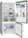 Bosch отдельностоящий холодильник с нижней морозильной камерой 186 x 86 см, нержавеющая сталь