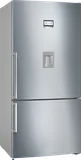 Bosch отдельностоящий холодильник с нижней морозильной камерой 186 x 86 см, нержавеющая сталь