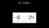 Bosch отдельностоящий холодильник с нижней морозильной камерой 203 x 60 см, черный, Total No Frost