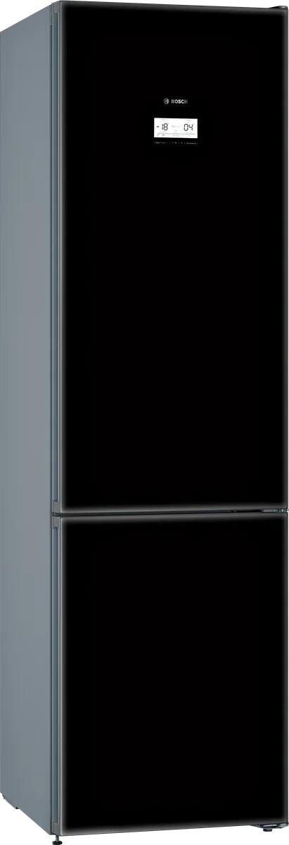 Bosch отдельностоящий холодильник с нижней морозильной камерой 203 x 60 см, черный, Total No Frost