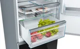 Bosch отдельностоящий холодильник с нижней морозильной камерой 203 x 70 см, черный, Total No Frost