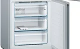 Bosch отдельностоящий холодильник с нижней морозильной камерой 203 x 70 см, под нержавеющую сталь