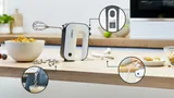 Bosch миксер MFQ4 850 Вт Белый, темно-серебристый