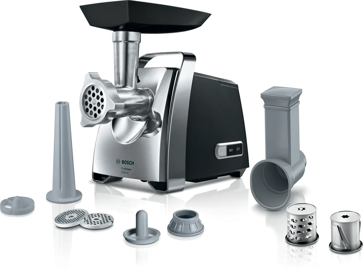 Bosch мясорубка ProPower 2000 Вт Черный, хром