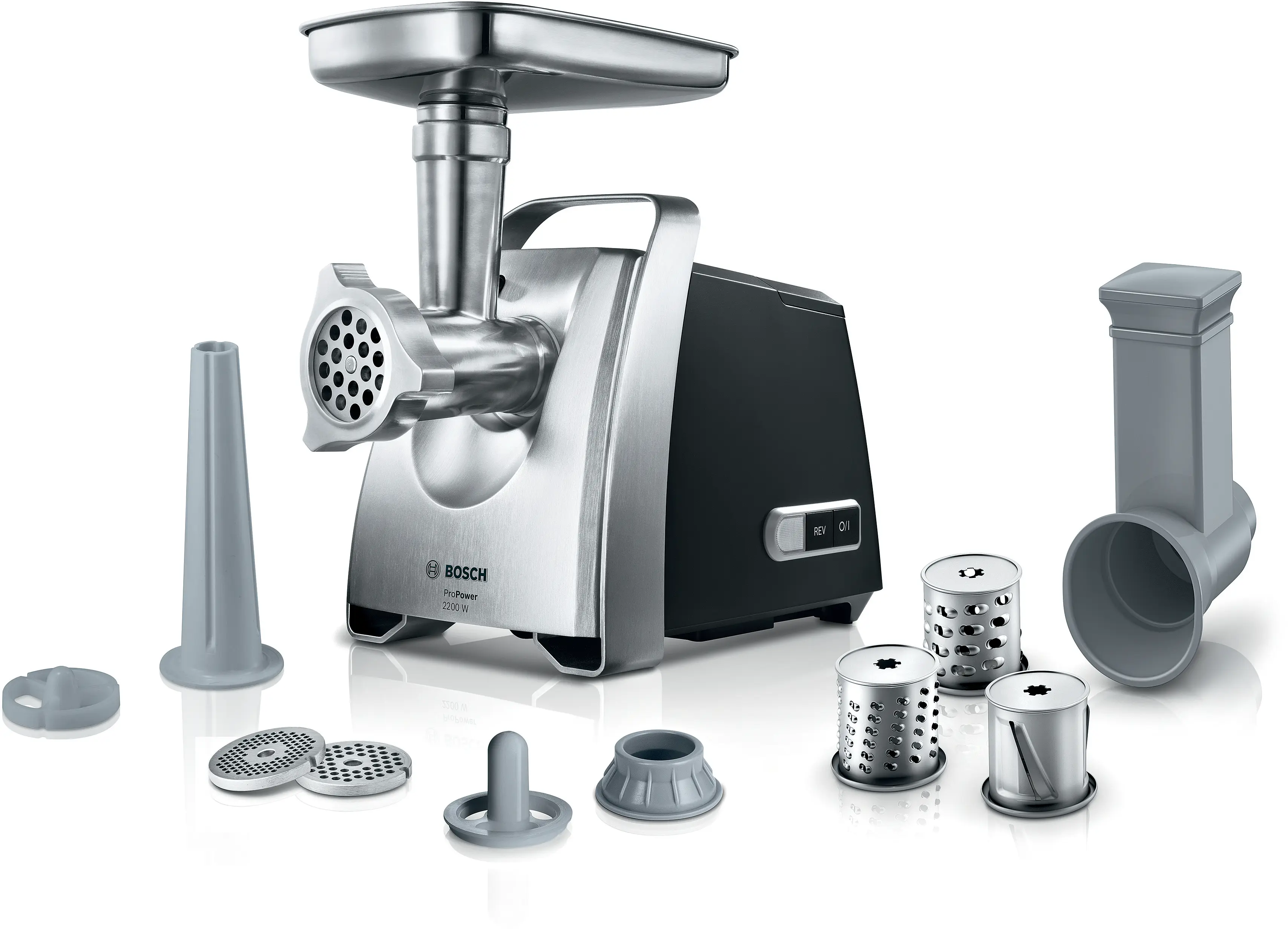 Мясорубка ProPower 2200 W Чёрный, хром