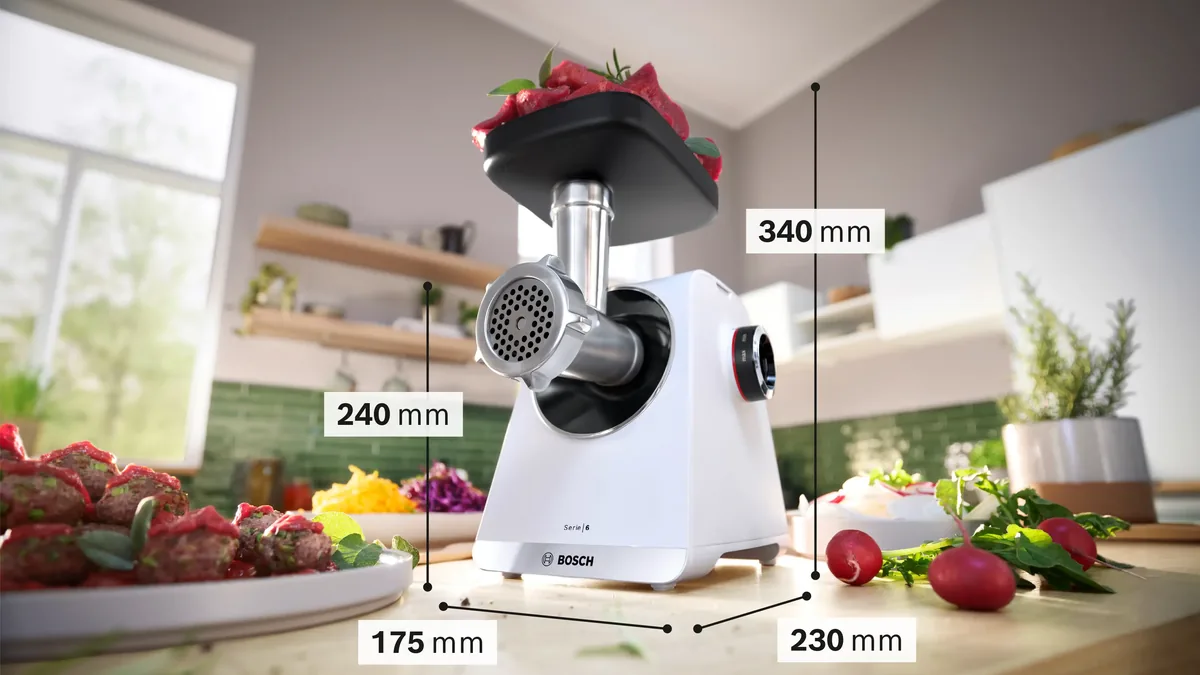 Bosch мясорубка MultiPower 2100 Вт Белый