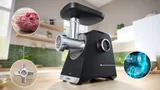 Bosch мясорубка MultiPower 2100 Вт Черный, серебристый металлик