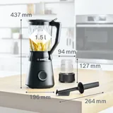 Стационарный блендер Bosch VitaPower, черный, 1200 Вт