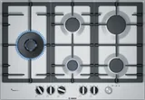 Газовая варочная панель Bosch, 75 см, Нержавеющая сталь