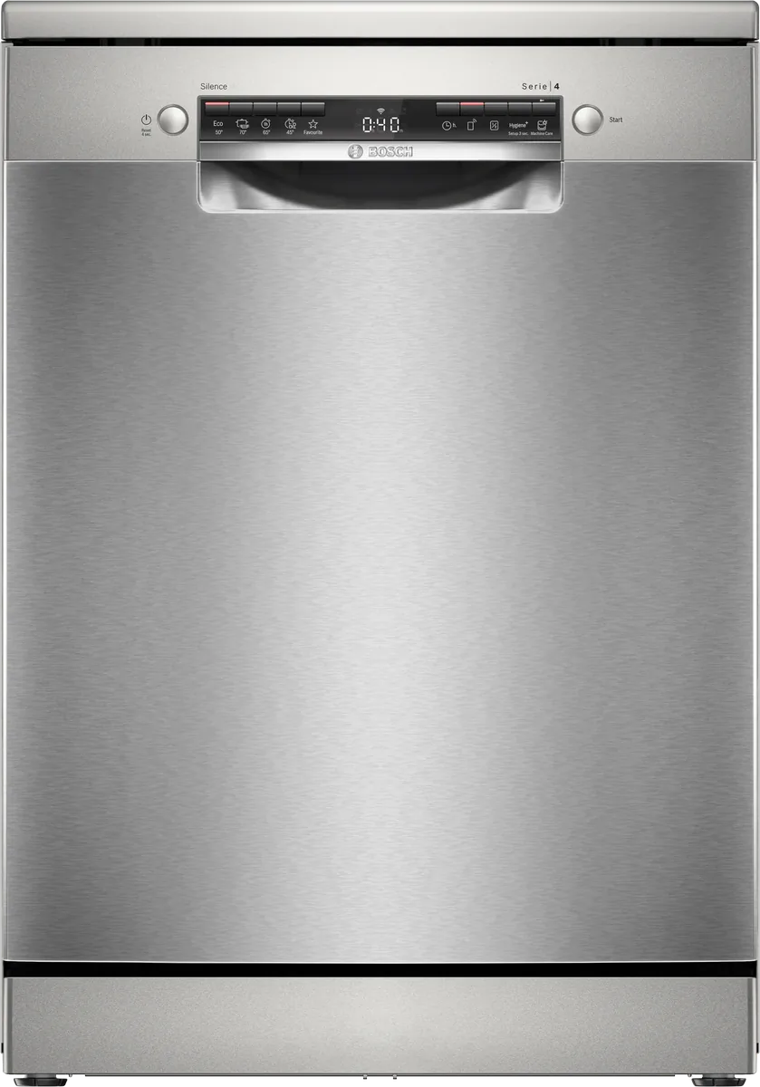 Отдельностоящая посудомоечная машина Bosch 60 см, нержавеющая сталь легкой очистки