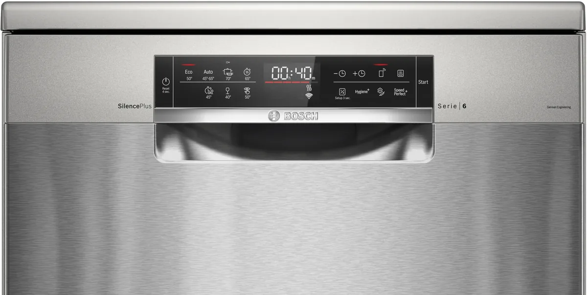 Bosch отдельностоящая посудомоечная машина 60 см Нержавеющая сталь легкой очистки