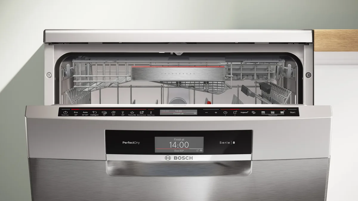 Отдельностоящая посудомоечная машина Bosch 60 см, серебристая нержавеющая сталь