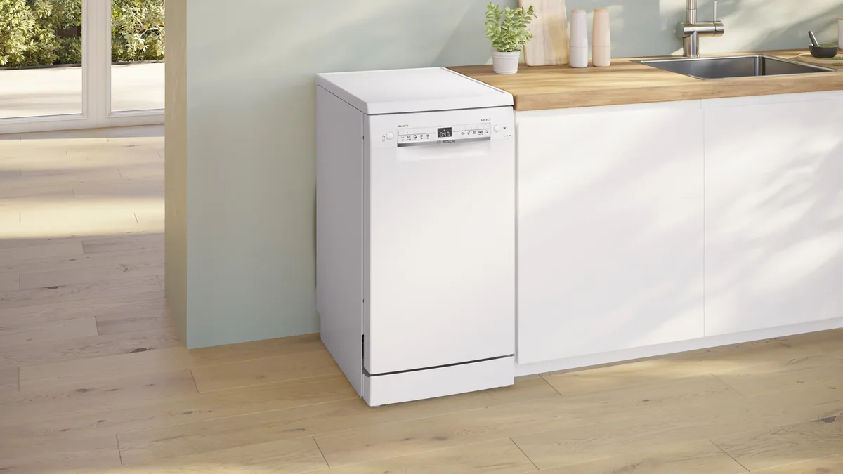 Өзүнчө турган идиш жуугуч машина Bosch 45 см ак