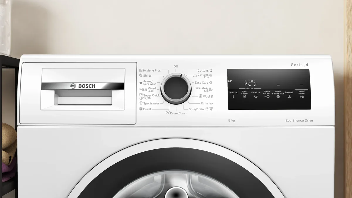 Алдыңкы жүктөлүүчү кир жуугуч машина Bosch 8 кг, 1400 об/мин
