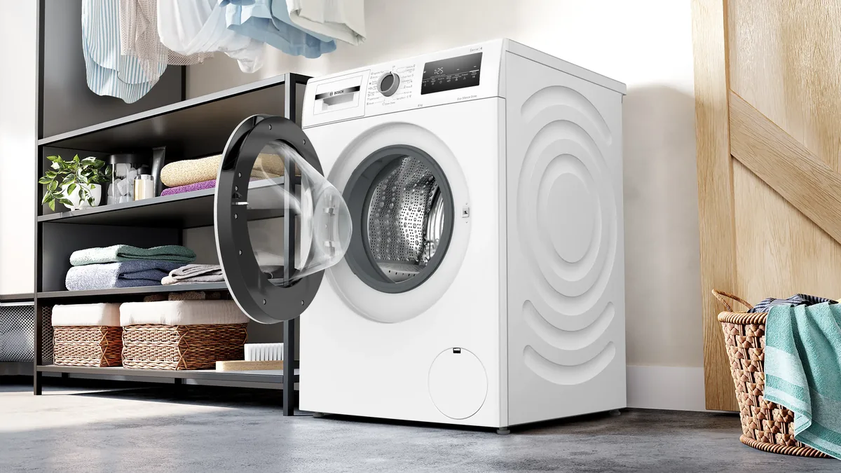 Алдыңкы жүктөлүүчү кир жуугуч машина Bosch 8 кг, 1400 об/мин