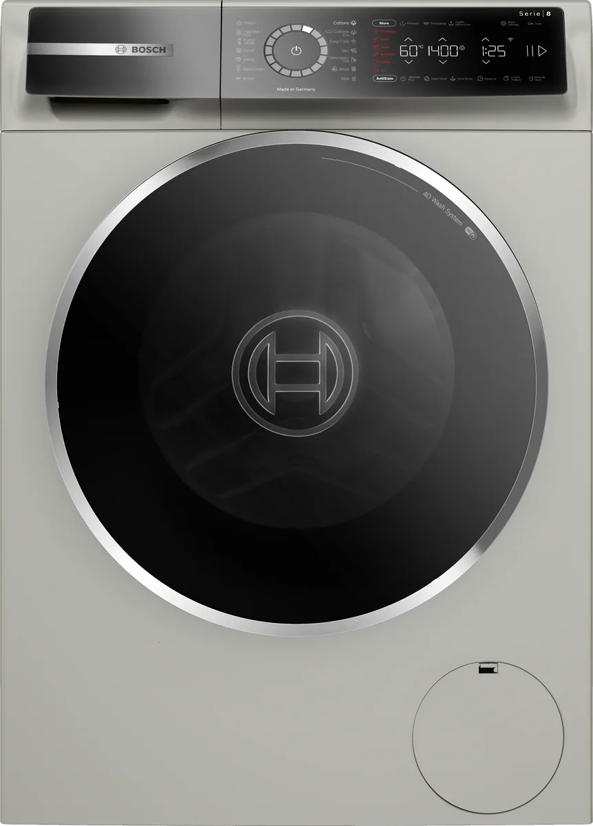 Bosch стиральная машина с фронтальной загрузкой 9 кг 1400 об/мин, Серебристый inox
