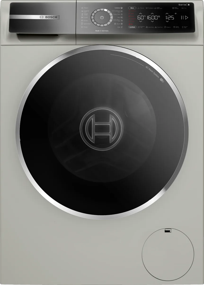 Bosch стиральная машина с фронтальной загрузкой 10 кг 1600 об/мин, Серебристый inox
