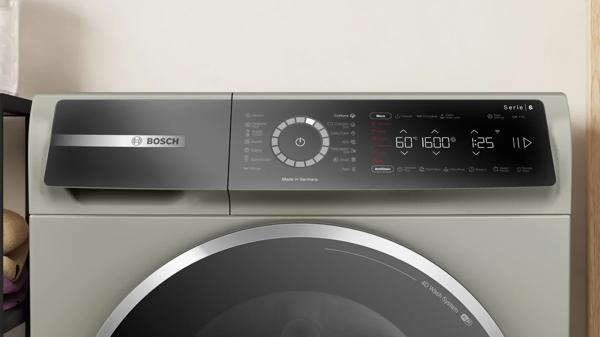 Bosch стиральная машина с фронтальной загрузкой 10 кг 1600 об/мин, Серебристый inox