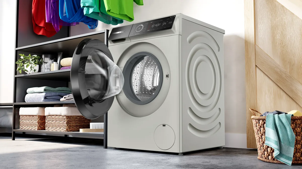 Bosch стиральная машина с фронтальной загрузкой 10 кг 1600 об/мин, Серебристый inox