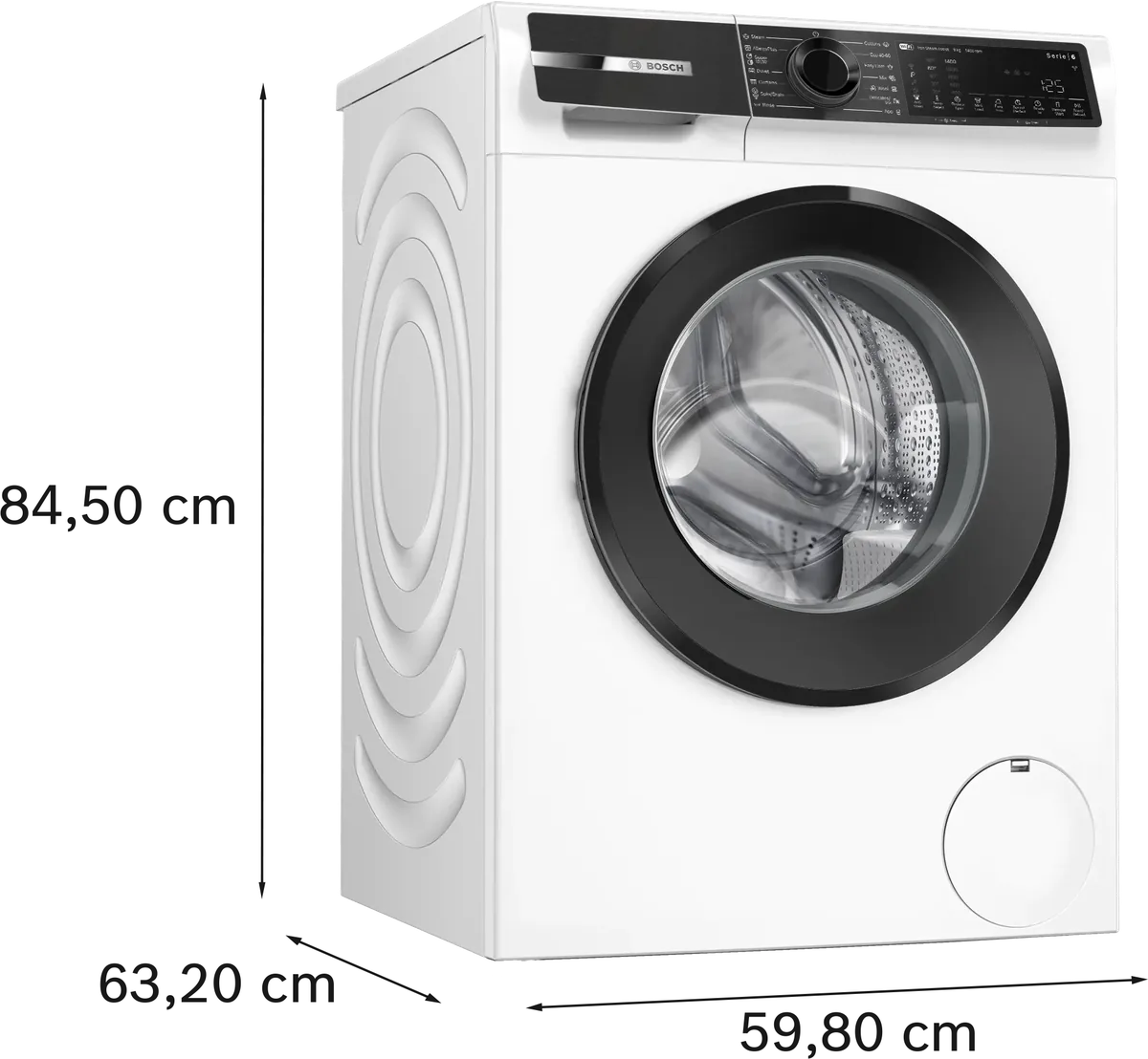 Алдыңкы жүктөлүүчү кир жуугуч машина Bosch 9 кг, 1400 об/мин