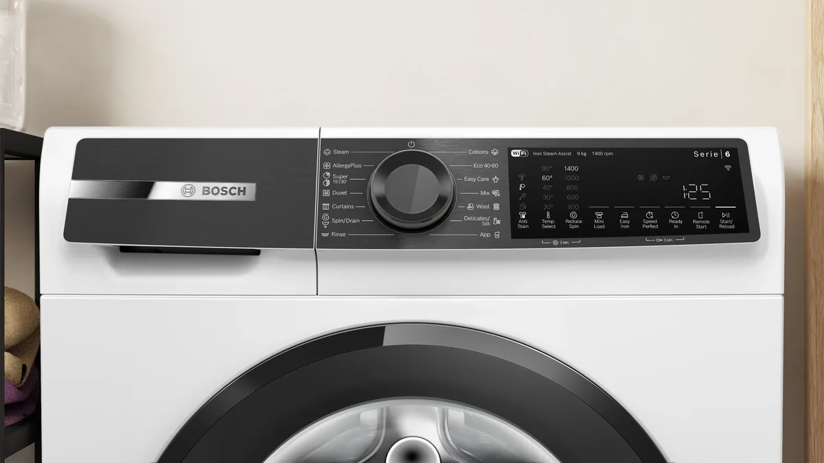 Алдыңкы жүктөлүүчү кир жуугуч машина Bosch 9 кг, 1400 об/мин