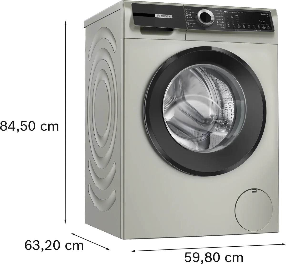 Стиральная машина с фронтальной загрузкой Bosch 11 кг, 1400 об/мин, графитовая