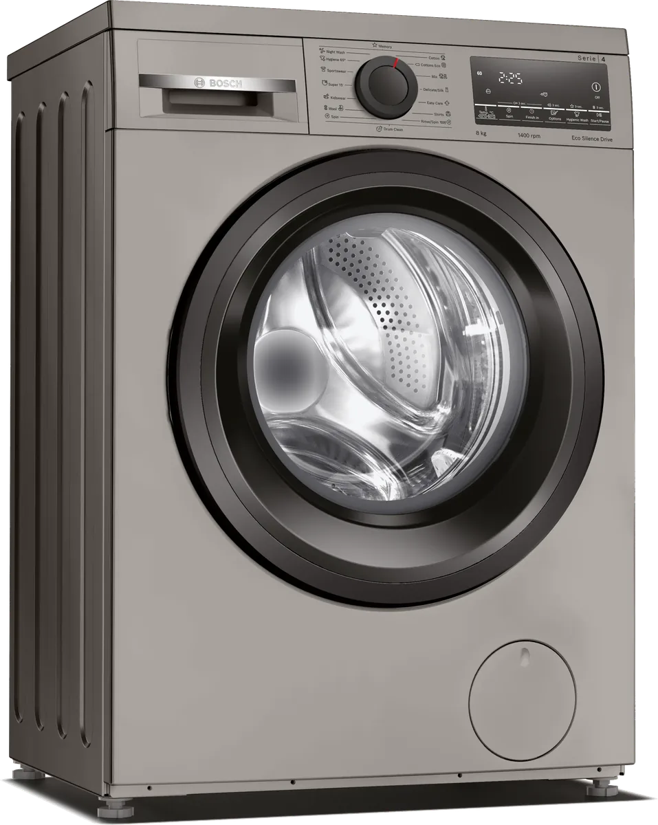 Узкая стиральная машина Bosch 8 кг, 1400 об/мин, графитовая