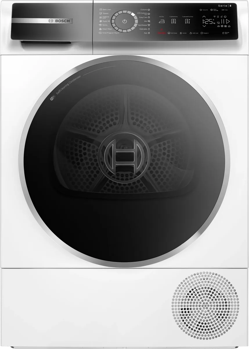 Сушильная машина с тепловым насосом Bosch 9 кг, белая