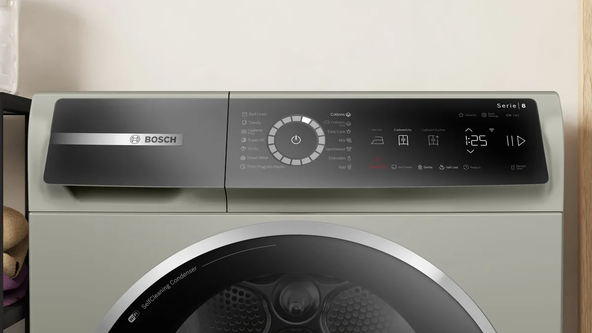 Сушильная машина с тепловым насосом Bosch 9 кг, графитовая